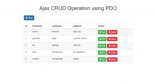 crud pdo ajax - Ajax CRUD Operation using PDO with Bootstrap/Modal - Free Source Code