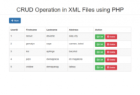 crud xml 200x135 - CRUD Operation in XML File using PHP with Modal - Free Source Code