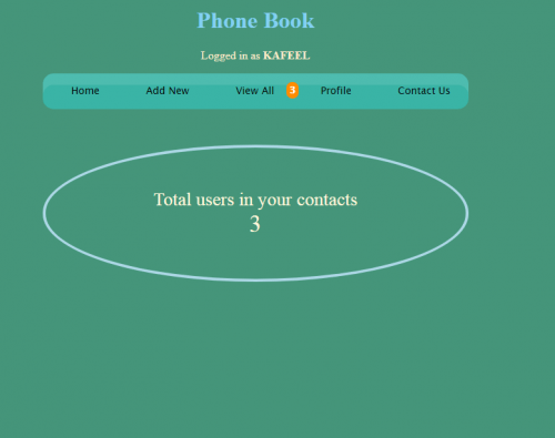 dashboard - Phone Book/Phone Directory - Free Source Code