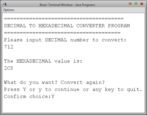 deci hexa - Decimal to Hexadecimal Conveter in Java (Console-Based) - Free Source Code