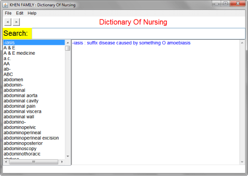 dictionary of nursing - Dictionary of Nursing  - Free Source Code