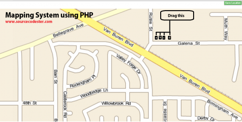 drag - Simple Mapping System using PHP and JQuery - Free Source Code