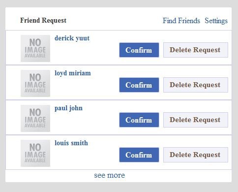 facebookfriendrequest - Friend Request System in PHP - Free Source Code