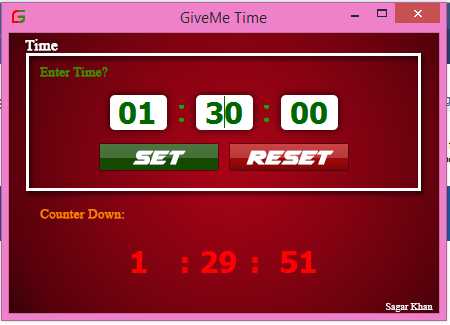 give me time - GiveMeTime In Java - Free Source Code