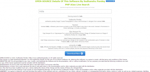 live search from mysql database using ajax php - Live Search From Mysql Database - Free Source Code