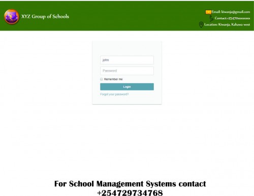 login 0 - School Management System - Free Source Code