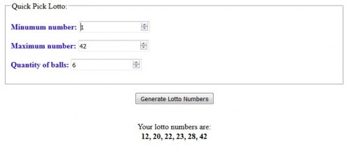 lotto - Lotto Number Generator - Free Source Code