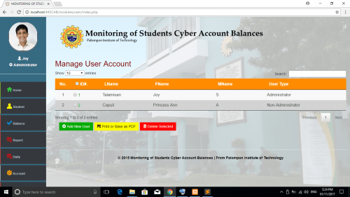 monitoringofstudentscyberaccounts - Monitoring of Students Cyber Accounts - Free Source Code
