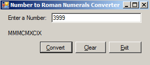 number to roman numerals converter - Numbers to Roman Numerals Converter Using VB .NET - Free Source Code