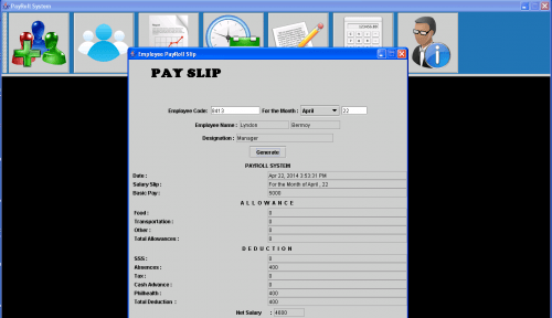 payroll - Computerized Payroll System (Java GUI) - Free Source Code