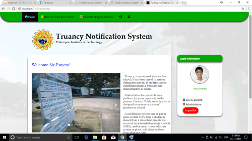 sc 1 - Truancy Notification System - Free Source Code