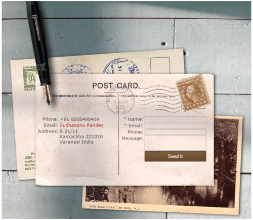 screenshot 1 5 - Postcard Form Template - Free Source Code