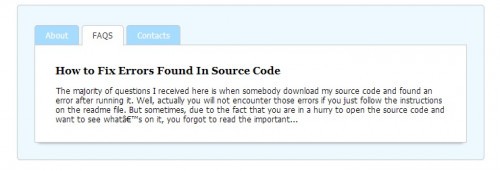 screenshot 27 - jQuery Tabs - Free Source Code