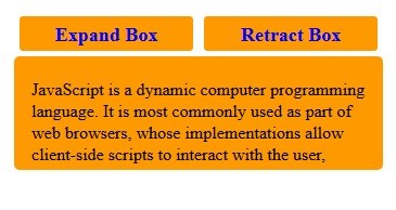 screenshot 68 - Expand/Retract Box Animation in Javascript - Free Source Code