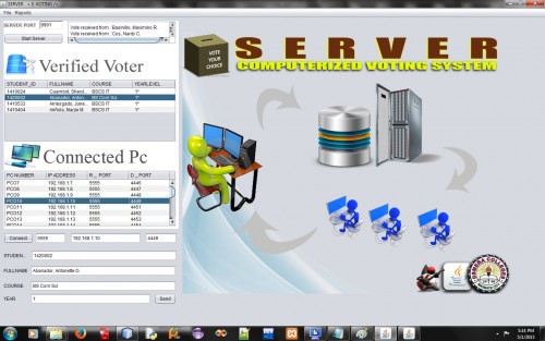 server 3 - Computerized Voting System in Java with MS Access and Jasper Reports - Free Source Code