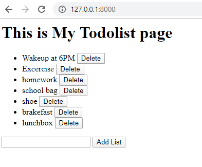 todolistmain - Simple Todo List creation in Django  - Free Source Code