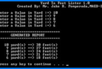 yard 200x135 - Yard To Feet Lister Version 1.0 - Free Source Code