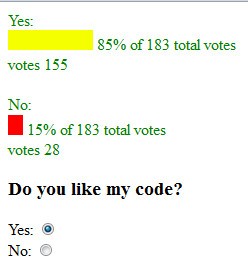 vootingwithoutrefresh - PHP Voting System With Percentage PHP/MySQL/Ajax Source Code