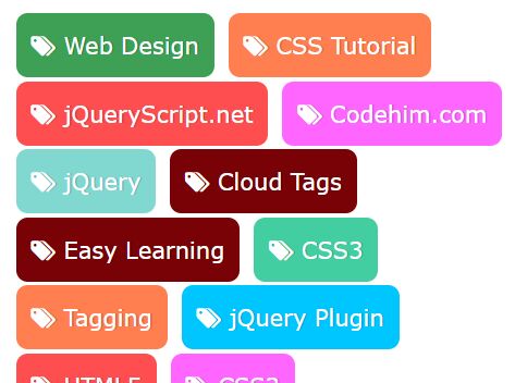 Colorful Tag Cloud prettyTag - Download Colorful Tag Cloud Plugin For jQuery - prettyTag
