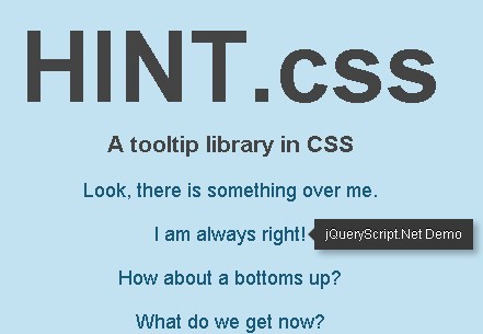 Cool Tooltips with Pure CSS Hint.css - Download Cool Tooltips with Pure CSS - Hint.css