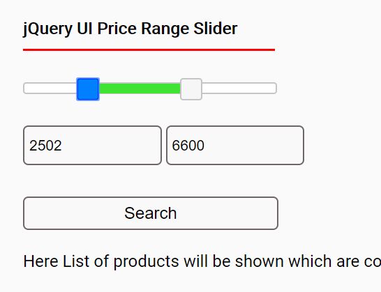 Price Range Slider jQuery UI - Download Convenient Price Range Slider With jQuery UI