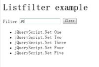 Simle Html List Filter Plugin with jQuery listfilter 200x135 - Free Download Simle Html List Filter Plugin with jQuery - listfilter