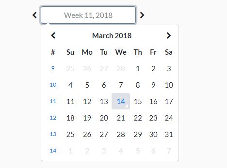 Week Picker Bootstrap 4 - Download Minimal Week Picker Component For Bootstrap 4