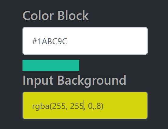 change bg color input - Free Download Dynamically Change Background Color Based On User Input - colorField.js