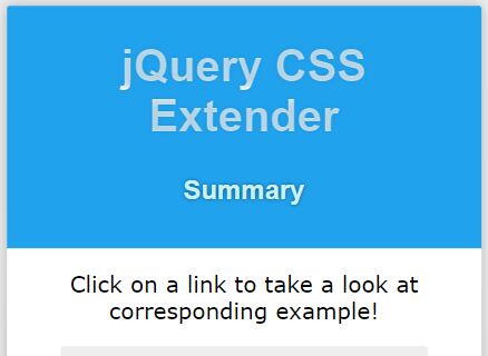 css manipulation extender - Download jQuery Plugin For Convenient CSS Manipulation - CSS Extender