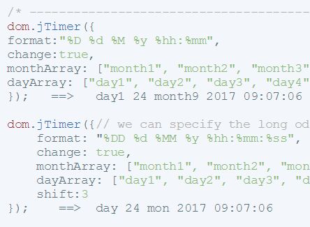 jQuery Date Time Formatting Plugin jTimer - Download Customizable jQuery Date/Time Formatting Plugin - jTimer
