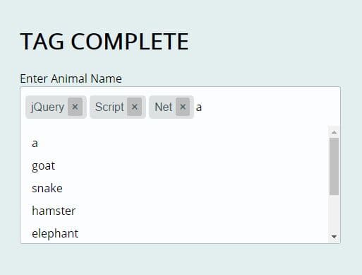 tags autocomplete dropdown - Download Select Multiple Tags From An Autocomplete Dropdown - jQuery Tagcomplete