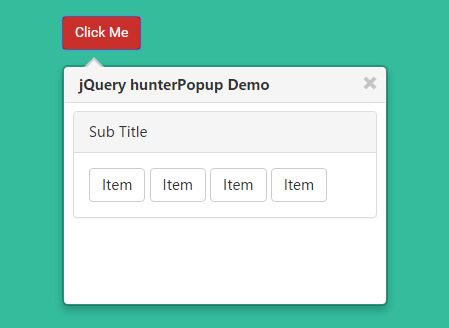Bootstrap style Popover Plugin For jQuery hunterPopup - Download Bootstrap-style Popover Plugin For jQuery - hunterPopup