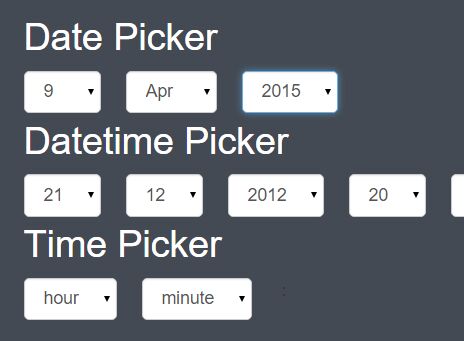 Combo Box Date Time Picker Plugin With jQuery Combodate - Download Combo Box Date & Time Picker Plugin With jQuery - Combodate
