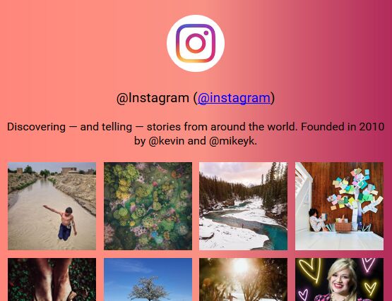Instagram Photos Without API instagramFeed - Free Download Add Instagram Photos To Your Website Without API - jQuery instagramFeed