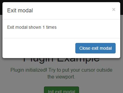 Lightweight Exit Modal Plugin With jQuery And Bootstrap exit modal - Download Lightweight Exit Modal Plugin With jQuery And Bootstrap - exit-modal