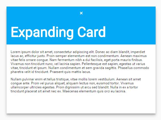 Material Inspired Expanding Card with jQuery CSS3 - Download Material Inspired Expanding Card with jQuery and CSS3