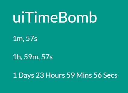 Minimal Countdown Timer Library For jQuery uiTimeBomb - Download Minimal Countdown Timer Library For jQuery - uiTimeBomb