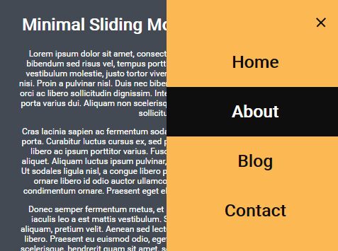 Minimal Sliding Mobile Menu With jQuery CSS3 - Download Minimal Sliding Mobile Menu With jQuery And CSS3