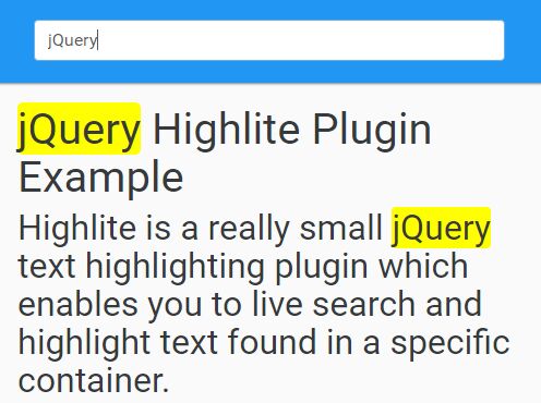 Search Keyword Highlighting Plugin With jQuery Highlite - Download Search Keyword Highlighting Plugin With jQuery - Highlite