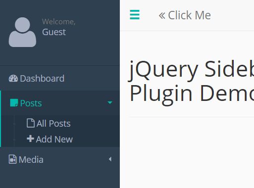 Stylish Off canvas Sidebar Plugin With jQuery Sidebar js - Download Stylish Off-canvas Sidebar Plugin With jQuery - Sidebar.js