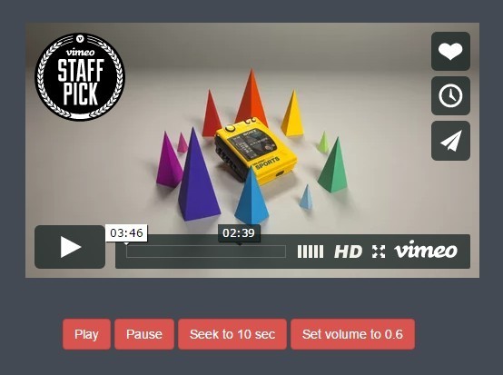 jQuery Plugin For Easy Vimeo Video Controller Vimeo API js - Download jQuery Plugin For Easy Vimeo Video Controller - Vimeo.API.js