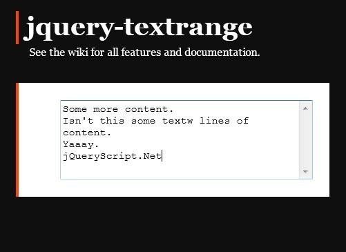 jQuery Plugin For Selecting Replacing Text textrange - Download jQuery Plugin For Selecting and Replacing Text - textrange