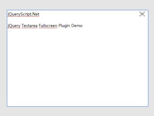 jQuery Plugin For Textarea Fullscreen Mode - Download jQuery Plugin For Textarea Fullscreen Mode