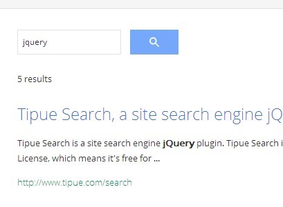 jQuery Site Search Engine Plugin Tipue Search - Download jQuery Site Search Engine Plugin - Tipue Search