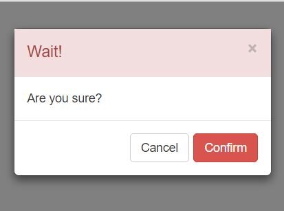 Lightweight jQuery Confirmation Modal For Bootstrap - Download Lightweight jQuery Confirmation Modal For Bootstrap