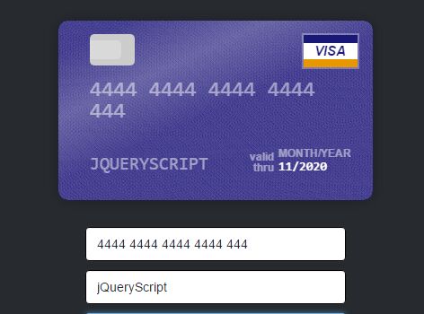Interactive Credit Card Form In jQuery - Free Download Create An Interactive Credit Card Form In jQuery - Card.js