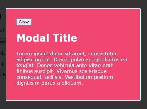 Simple Accessible Modal Plugin with jQuery HTML5 - Free Download Simple and Accessible Modal Plugin with jQuery and HTML5