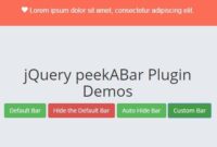 Simple Customizable jQuery Notification Bar Plugin peekABar 200x135 - Free Download Simple Customizable jQuery Notification Bar Plugin - peekABar