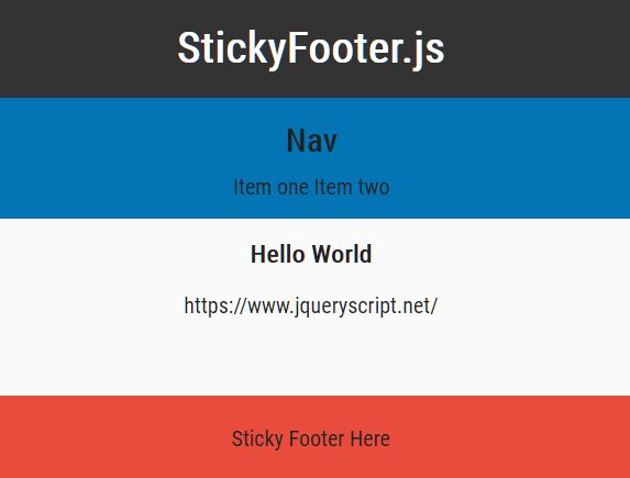 sticky footer short page - Free Download Create Sticky Footer For Short Page - StickyFooter.js
