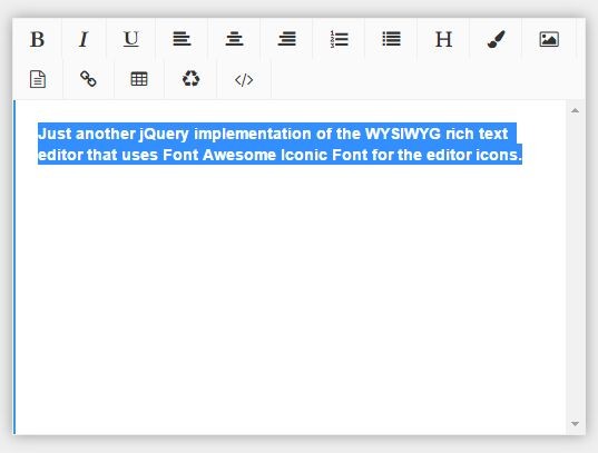Rich Text Editor jQuery RichText - Free Download Minimal Rich Text Editor With jQuery And FontAwesome - RichText